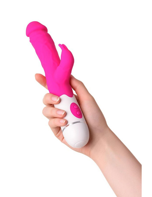 A-TOYS Mist – silikonowy wibrator, różowy, 25,4 cm, 16 trybów, wodoodporny