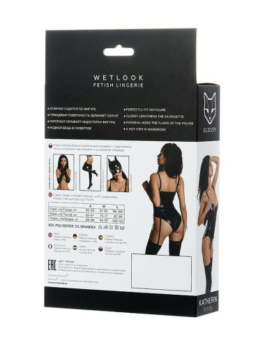 Glossy Classic body KATHERIN - black S