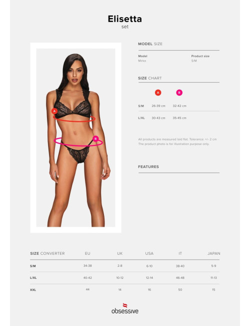 Obsessive Elisetta Brokatowy Komplecik L/XL