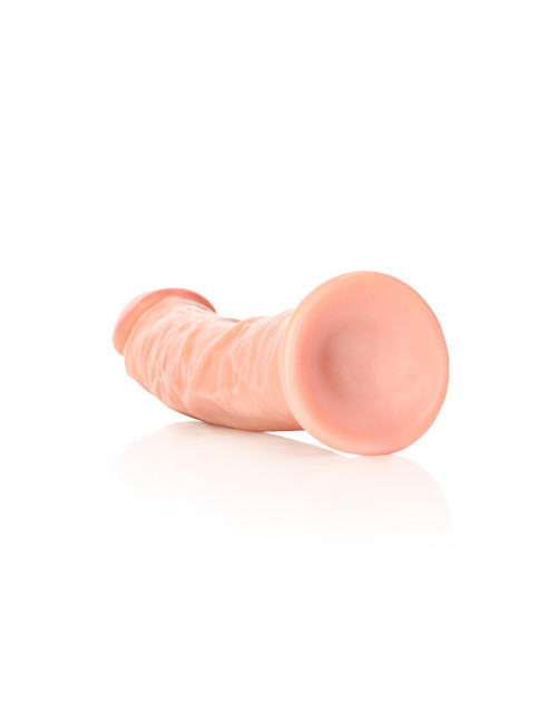 Dildo realistyczne zakrzywione z przyssawką - 23 cm, bez ftalanów, wodoodporne
