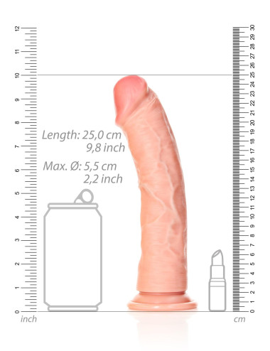 Curved Realistic Dildo with Suction Cup - 9/ 23 cm
