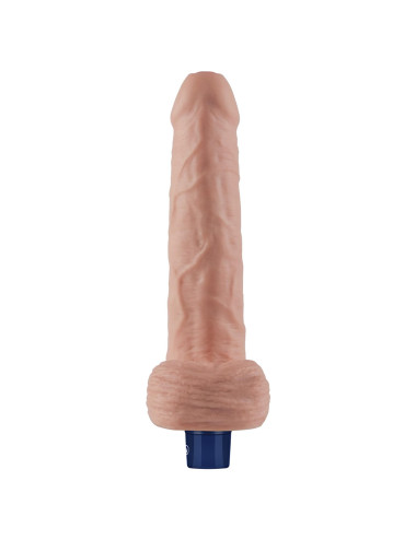 9" REAL SOFTEE Rechargeable TPE Vibrating Dildo(Flesh)