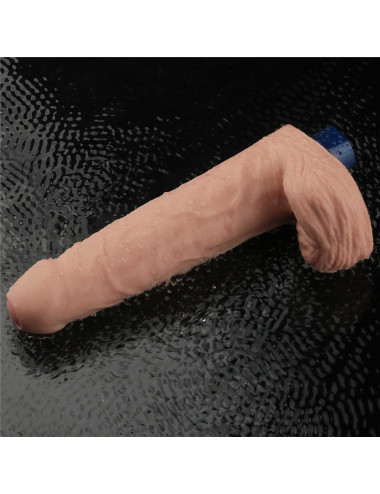 9" REAL SOFTEE Rechargeable TPE Vibrating Dildo(Flesh)