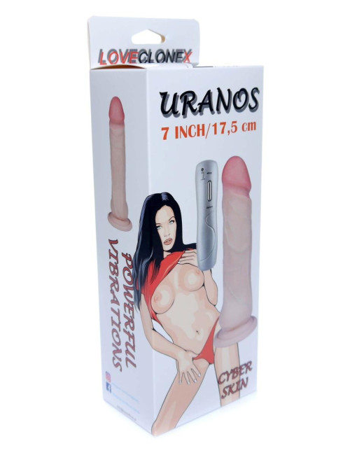 B-Series Real Uranos Wibrator z Cyber Skóry 21 cm
