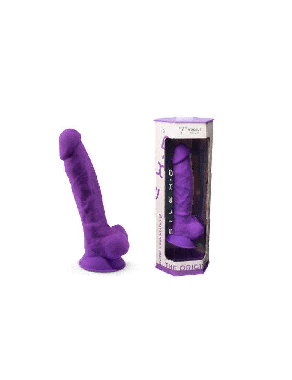 Dildo Realistyczne Purple Model 1 - 17,6 cm | Zabawki Silex