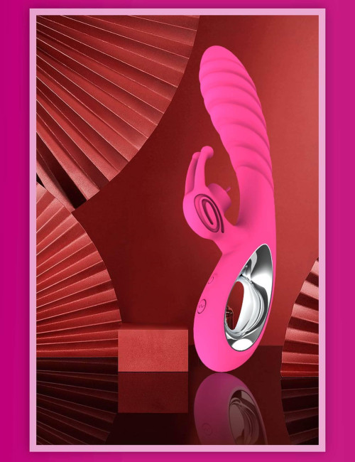 Wibrator Vicky USB Pink – Króliczek, 36 trybów, silikon medyczny, wodoodporny