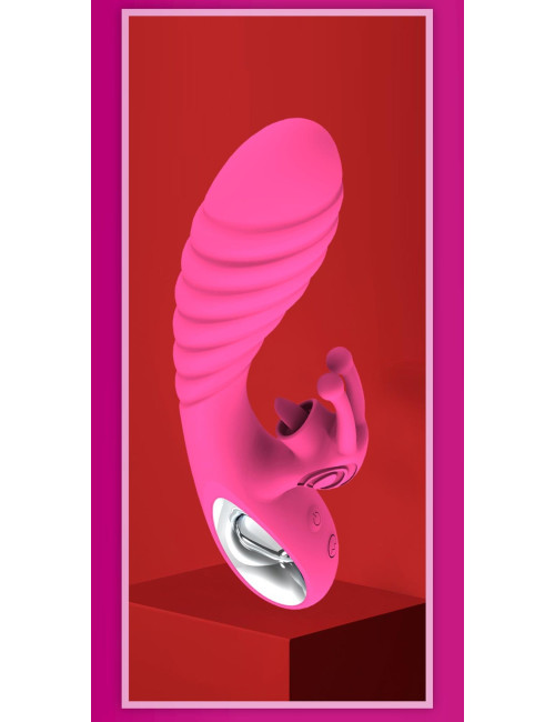 Wibrator Vicky USB Pink – Króliczek, 36 trybów, silikon medyczny, wodoodporny