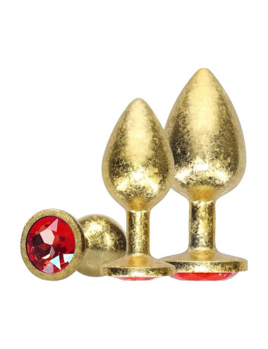 Milan Collection – Zestaw 3 Metalowych Plugów Analnych Gold, Aluminium, Złote Bazy