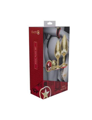Milan Collection - Metal Anal Plug Set - Gold