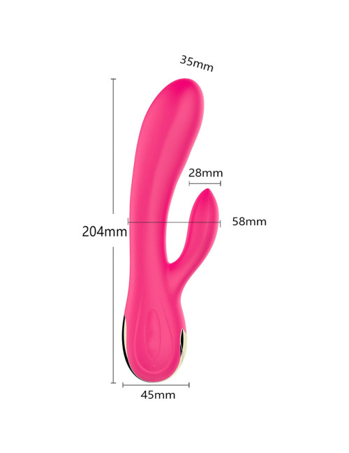 Wibrator silikonowy USB – 7 funkcji wibracji + grzanie – Punkt G, wodoodporny