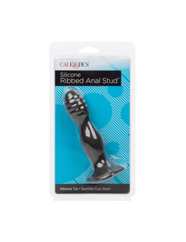 Ribbed Anal Stud Black