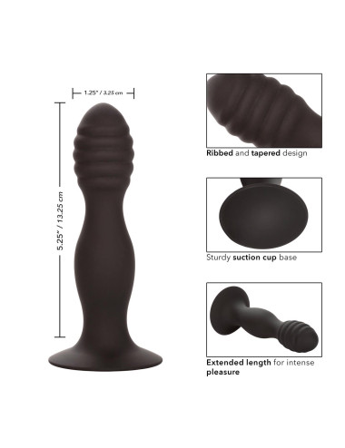 Ribbed Anal Stud Black