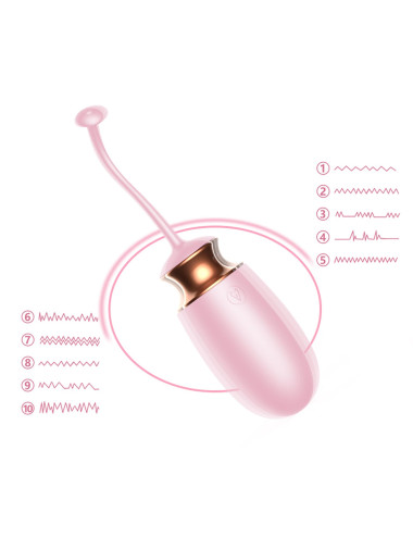 Jajko/wibr-Vibrating Silicone Love EGG USB 10 Function / Heating / Voice Control