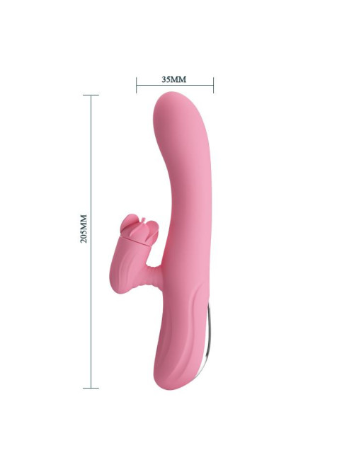 PRETTY LOVE Gina – Wibrator Króliczek USB, 4 obroty i 7 wibracji, Zabawki erotyczne