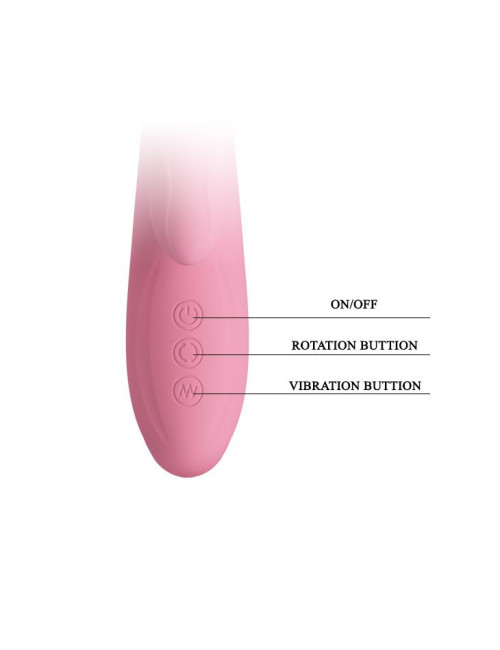 PRETTY LOVE Gina – Wibrator Króliczek USB, 4 obroty i 7 wibracji, Zabawki erotyczne