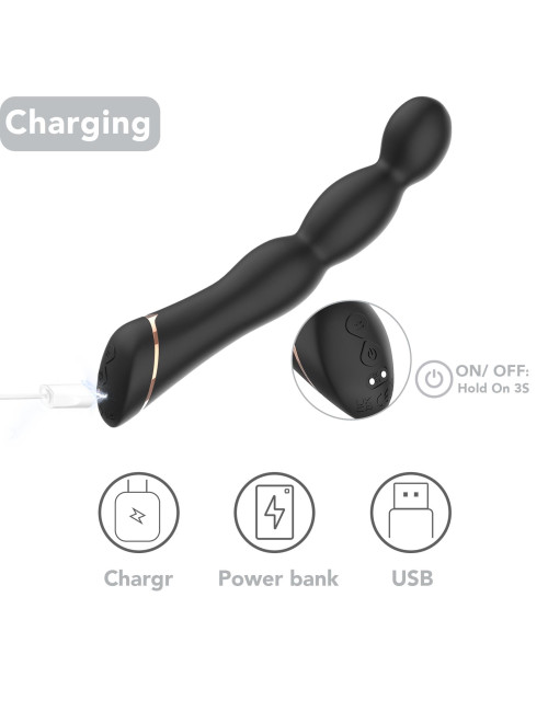 B-Series Joy Laband Black Wibrator Analny z 9 Funkcjami
