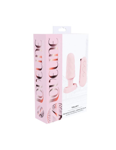 Velvet - Remote Control Vibrating Plug - Pink