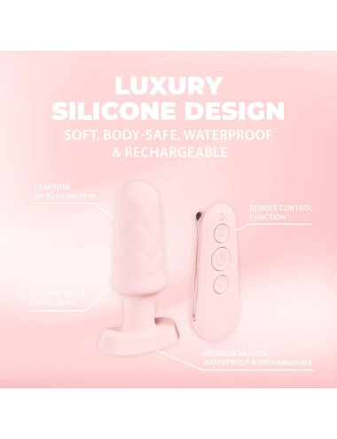 Velvet - Remote Control Vibrating Plug - Pink