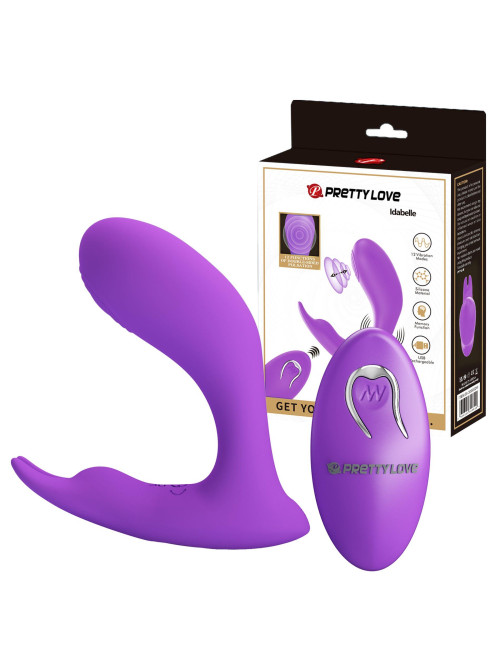 PRETTY LOVE Idabelle Purple – Wibrator Punkt G, zdalnie sterowany, 12 funkcji wibracji i 12 pulsów