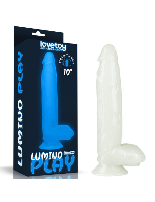 Lovetoy Żelowy Dildo Lumino Play 26 cm Świecący w Ciemności