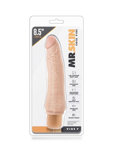 Dr. Skin Vibe 7 – Realistyczny Wibrator, Zabawki Erotystyczne, Wodoodporny
