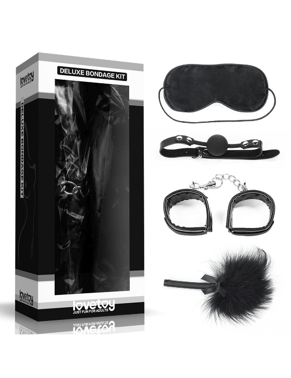 Lovetoy Deluxe Zestaw BDSM z Kajdankami i Knebłem