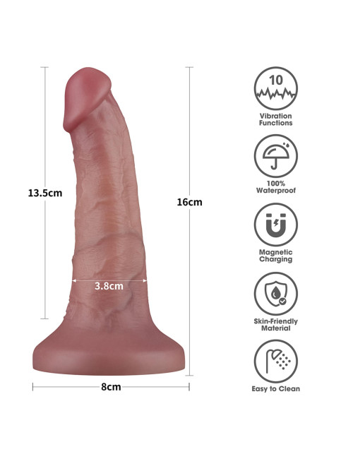 Lovetoy Realistyczne Wibrujące Dildo Dual Density 6 Cali