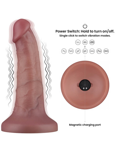 6'' Vibrating Dual Density Power Cock