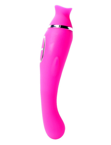 Vibrator-HELEN Pink - 12 vibration functions / 8 stimulation functions USB