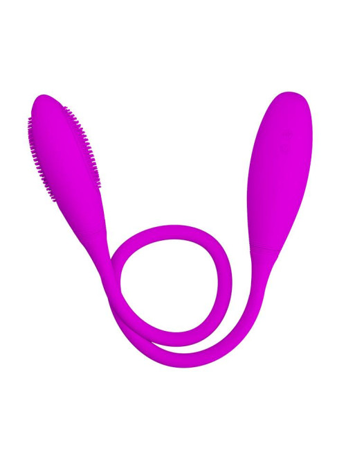 PRETTY LOVE SNAKY VIBE USB - Wibrator podwójny, 7 funkcji, wodoodporny, dla par
