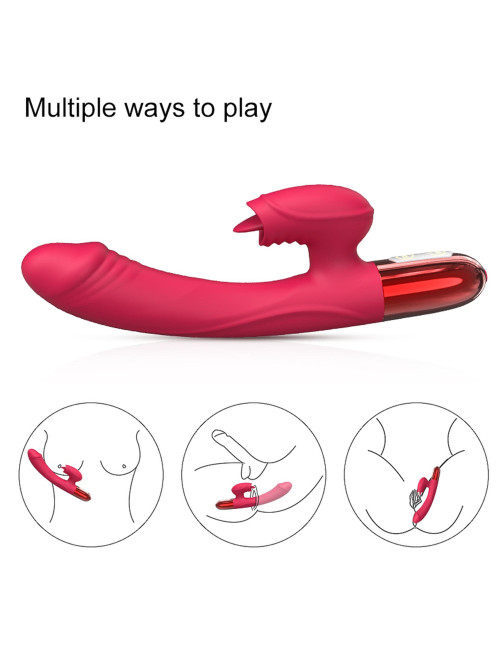 Wibrator silikonowy USB - podgrzewany, 10 trybów wibracji, IPX7, Punkt G, Zabawki erotyczne