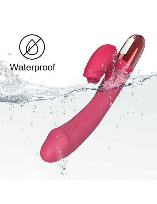 Wibrator silikonowy USB - podgrzewany, 10 trybów wibracji, IPX7, Punkt G, Zabawki erotyczne