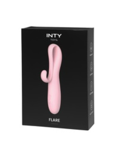 INTY Toys Flare Pink silikonowy wibrator 10 trybów IPX6 USB zabawki erotyczne
