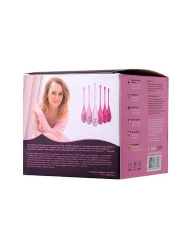 xEROMANTICA Set of 6 vaginal balls K-ROSE,silicone, pink