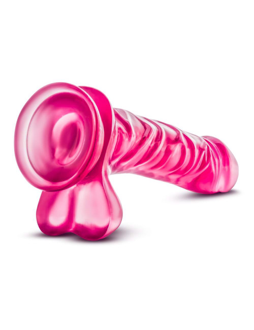 Dildo żelowy B YOURS BASIC 8 PINK z przyssawką – realistyczny, łatwy do czyszczenia