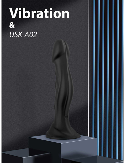 Optimus Black Dildo Realistyczny - 9 funkcji wibracji, zdalny pilot, wodoodporny