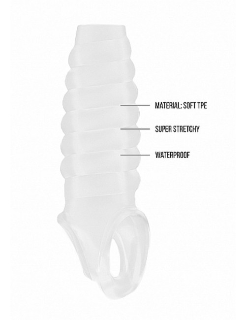 No.21 Dong Extension Transparent - Przedłużka Nakładka Zabawki Soft TPE Wodoodporna