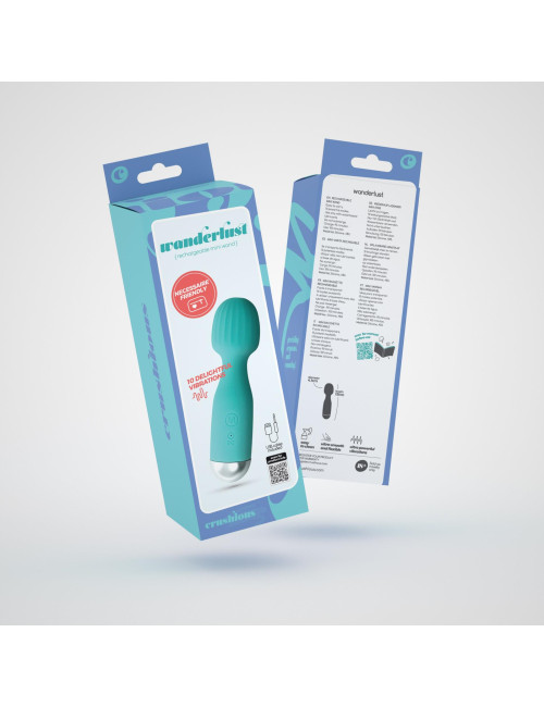 CRUSHIOUS Wanderlust Mini Wand Mint Green - Wibrator i Masażer, Zabawka dla Dorosłych
