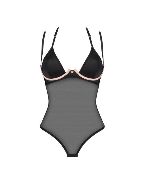 Obsessive Selinne Body - Czarne body z regulowanymi ramiączkami XS/S