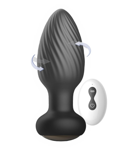Rotating remote anal plug