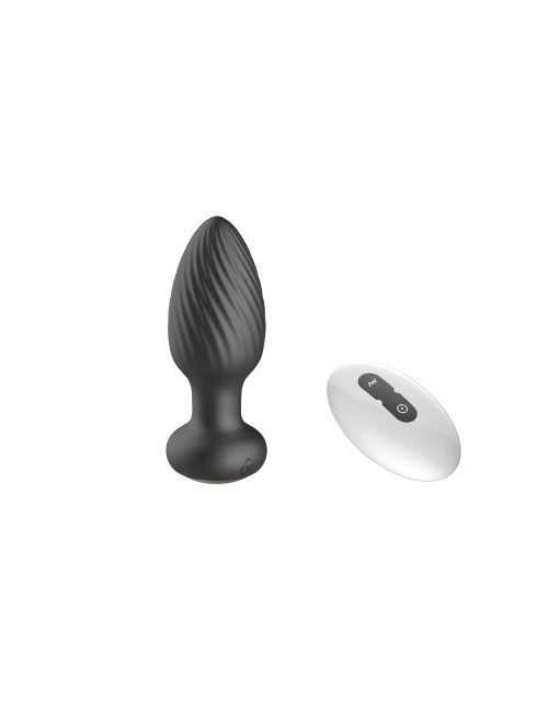Rotujący zdalnie sterowany plug analny wibrujący - 7 trybów obrotów i 7 wibracji