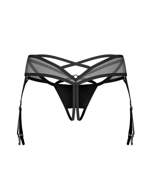Obsessive Dominna Czarne Otwarte Stringi 2XL/3XL