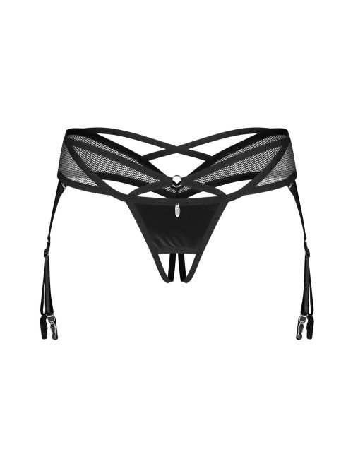 Obsessive Dominna Czarne Otwarte Stringi 2XL/3XL