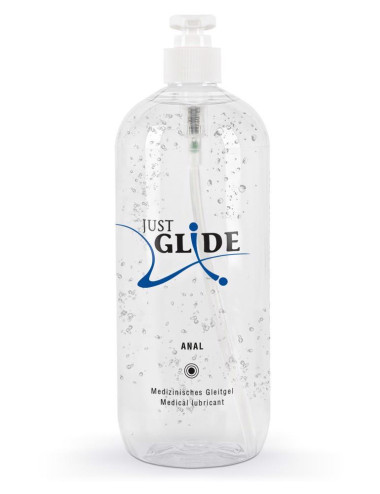 Just Glide Anal 1L - Wegański lubrykant na bazie wody, analny, bezpieczny z prezerwatywami i zabawkami