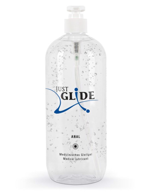 Just Glide Anal 1L - Wegański lubrykant na bazie wody, analny, bezpieczny z prezerwatywami i zabawkami