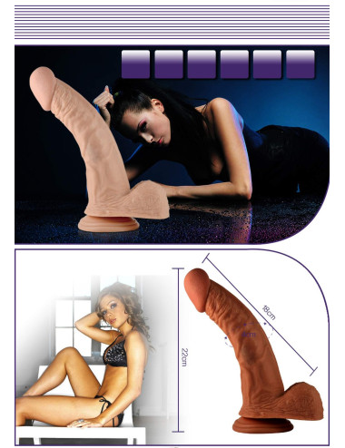 8.5 Real Extreme Vibrating Dildo Flesh