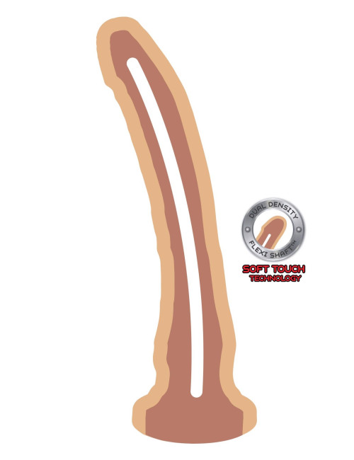 Dual Density Dildo 9 cali Light skin tone Zabawki Cyber Skóra