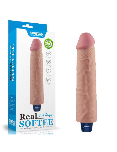 Lovetoy Realistyczny Dildo Softee Soft-Skin 9.5 cala