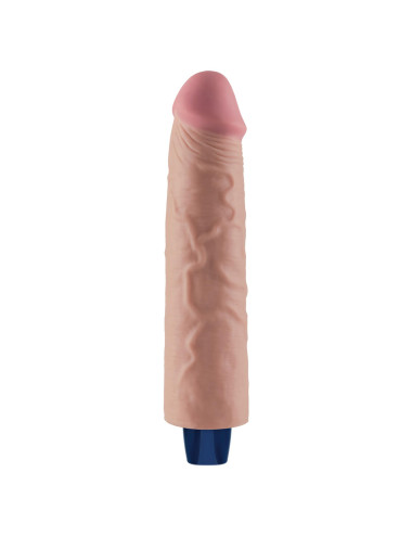 9.5" REAL SOFTEE Rechargeable TPE Vibrating Dildo(Flesh)