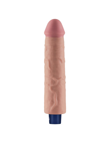 9.5" REAL SOFTEE Rechargeable TPE Vibrating Dildo(Flesh)